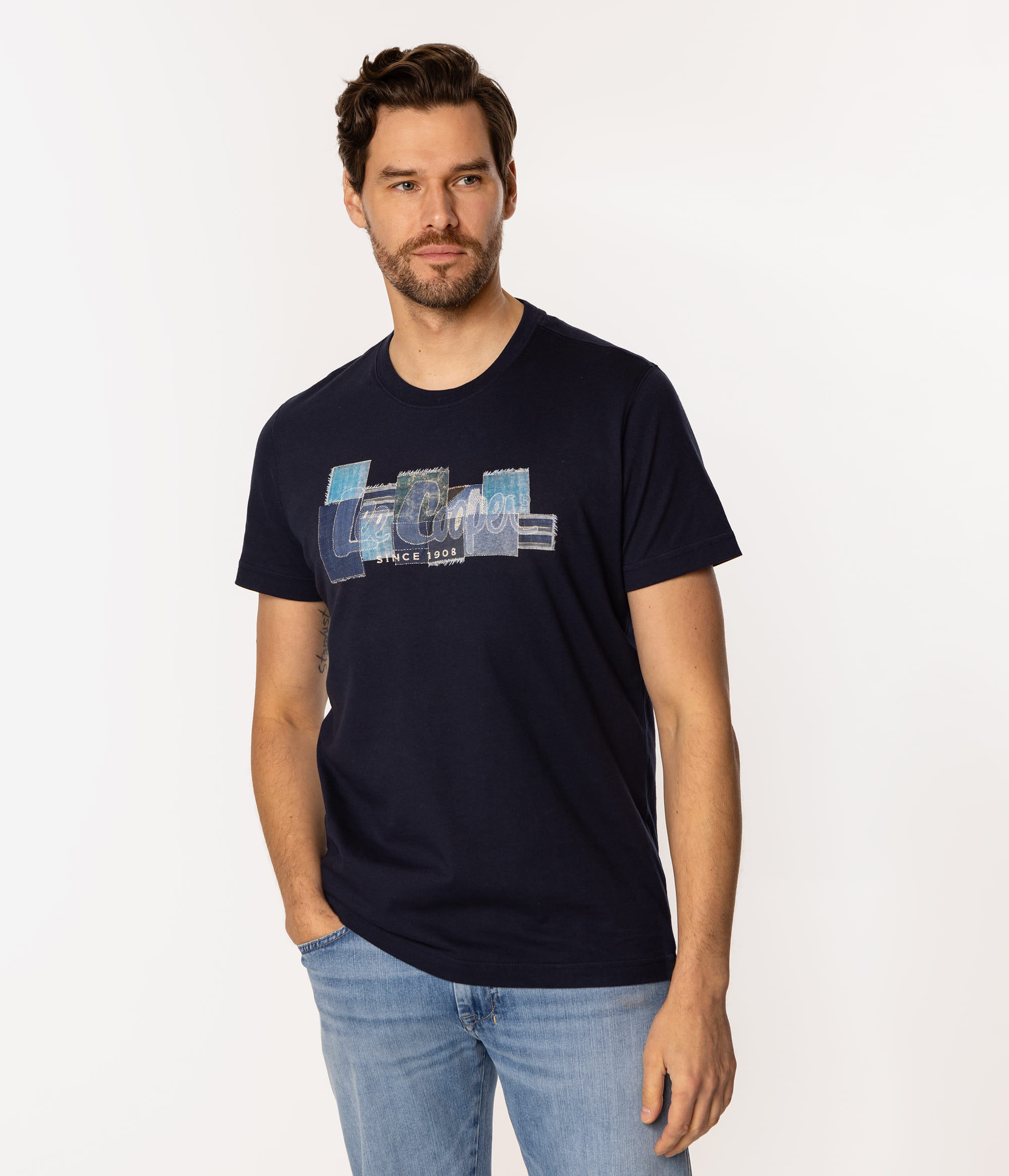 Футболка с принтом Lee Cooper DENIM 1160 NAVY BLAZER
