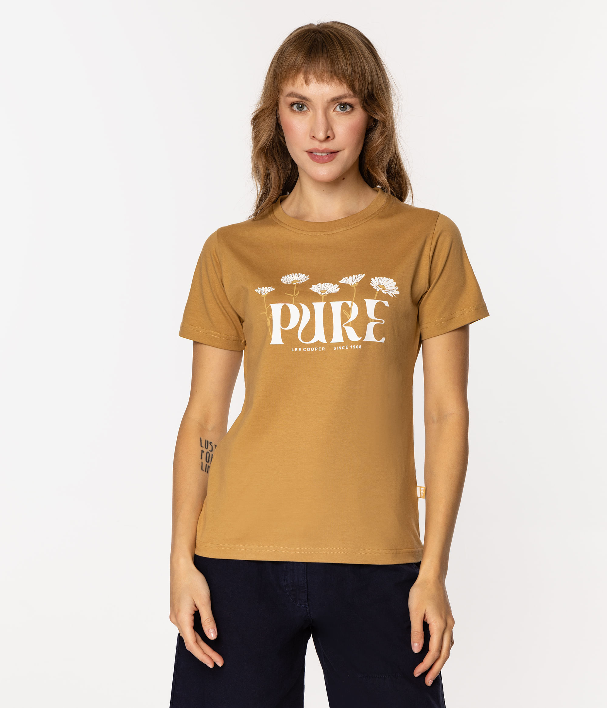 Футболка с принтом Lee Cooper NIKO 5516 CURRY