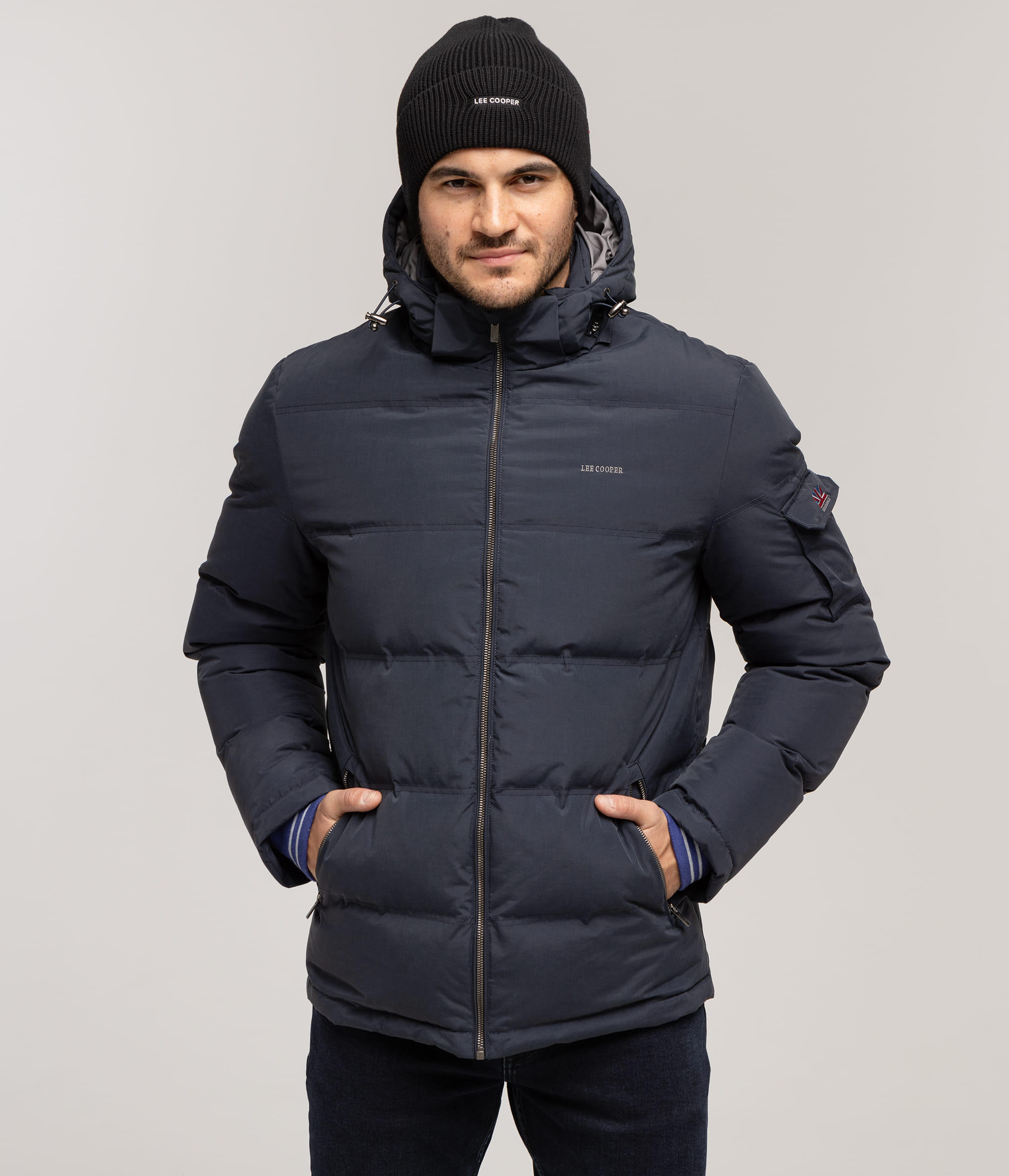 Пуховик с капюшоном Lee Cooper BRIAN3 8215 NAVY