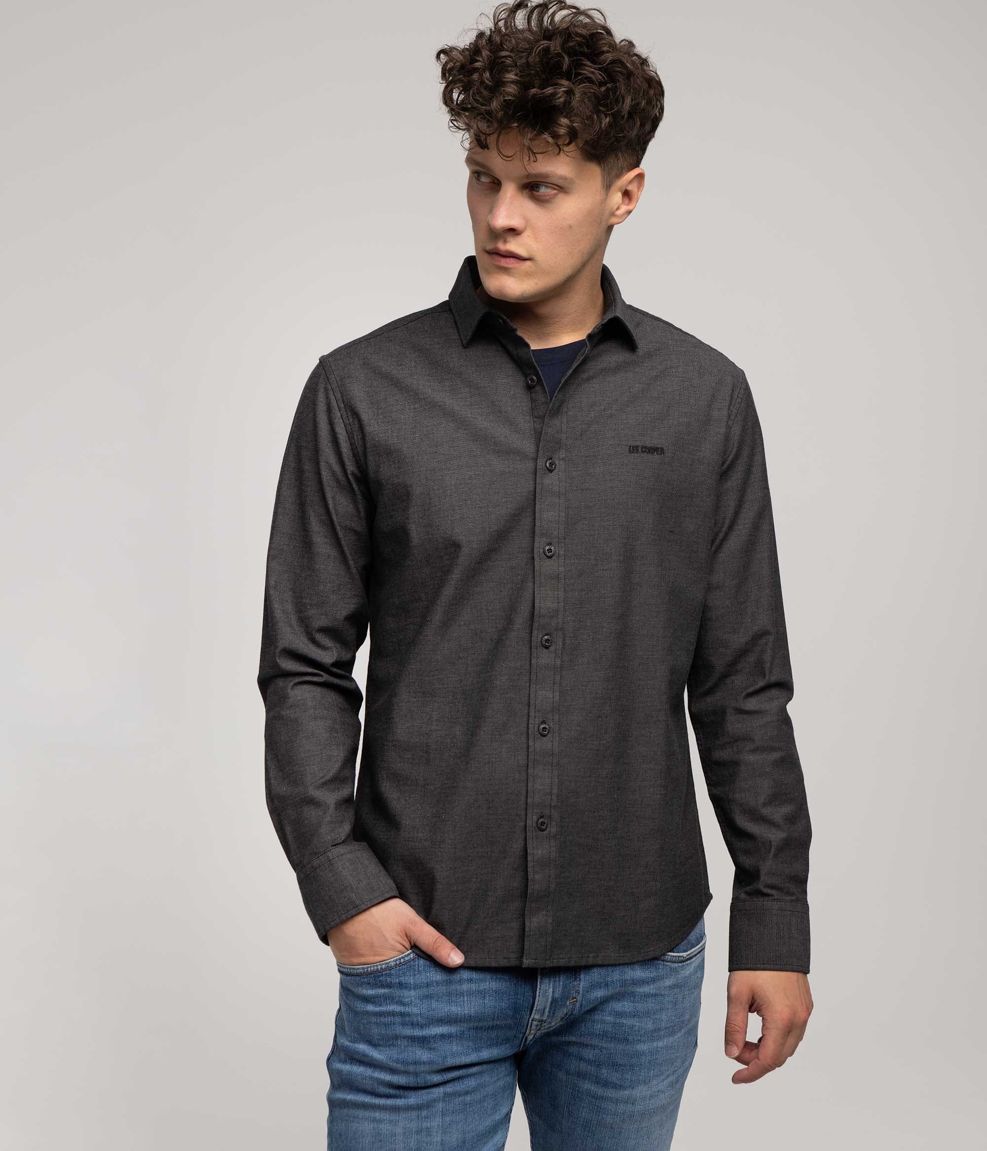Рубашка Slim Lee Cooper LIAM DOBBY GREY