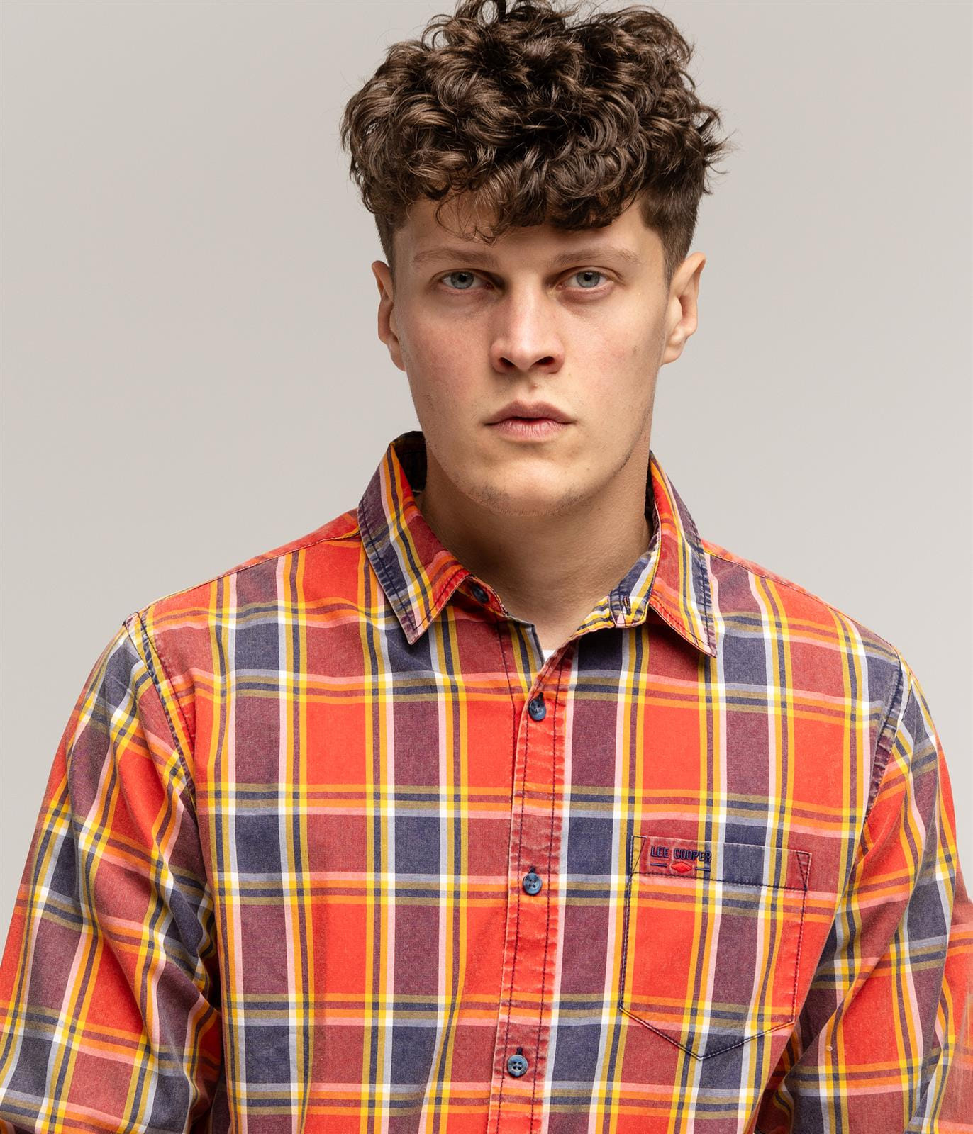 Рубашка Slim Lee Cooper WALTER 2120 RED INDIGO