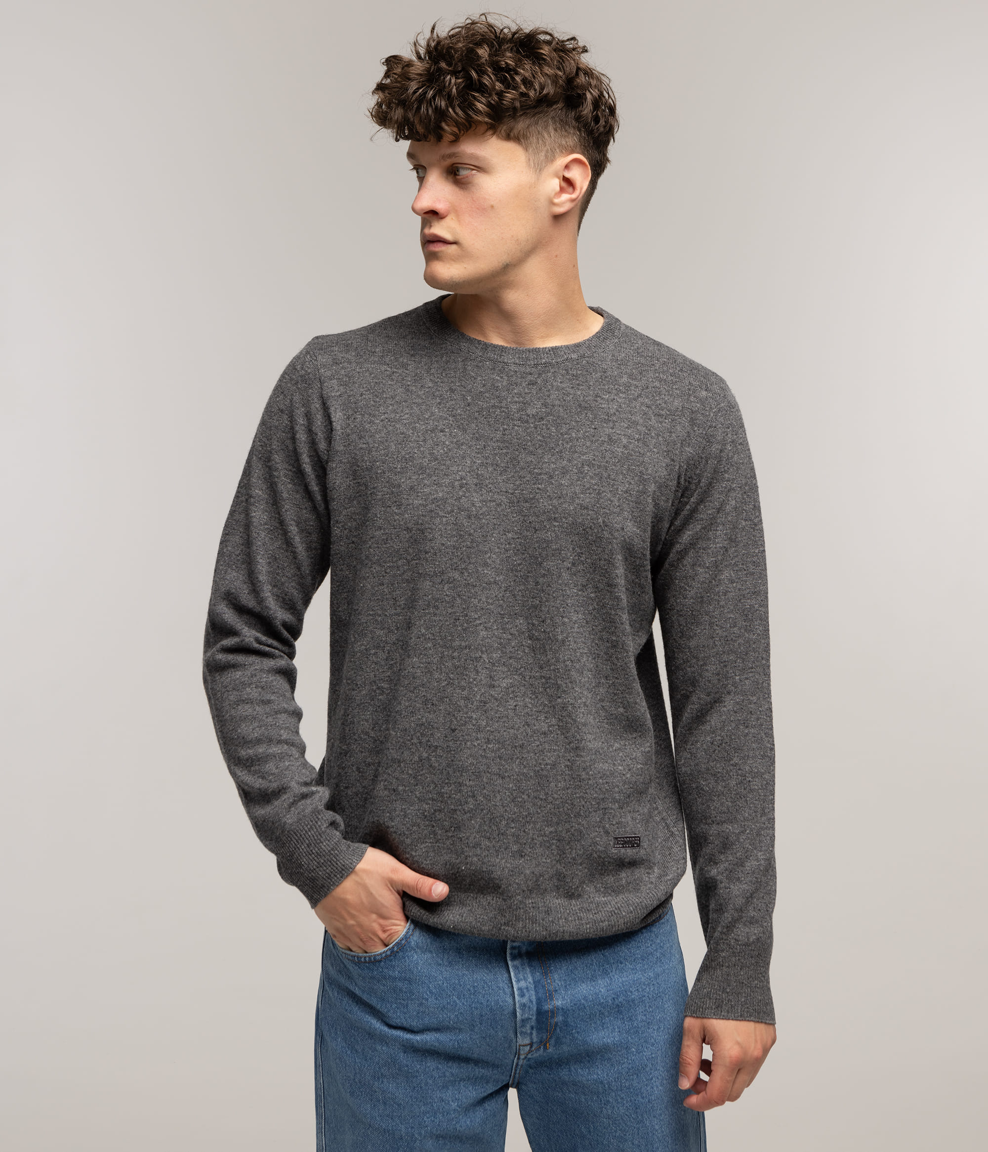 Свитер из овечьей шерсти Lee Cooper LONI MERA GREY