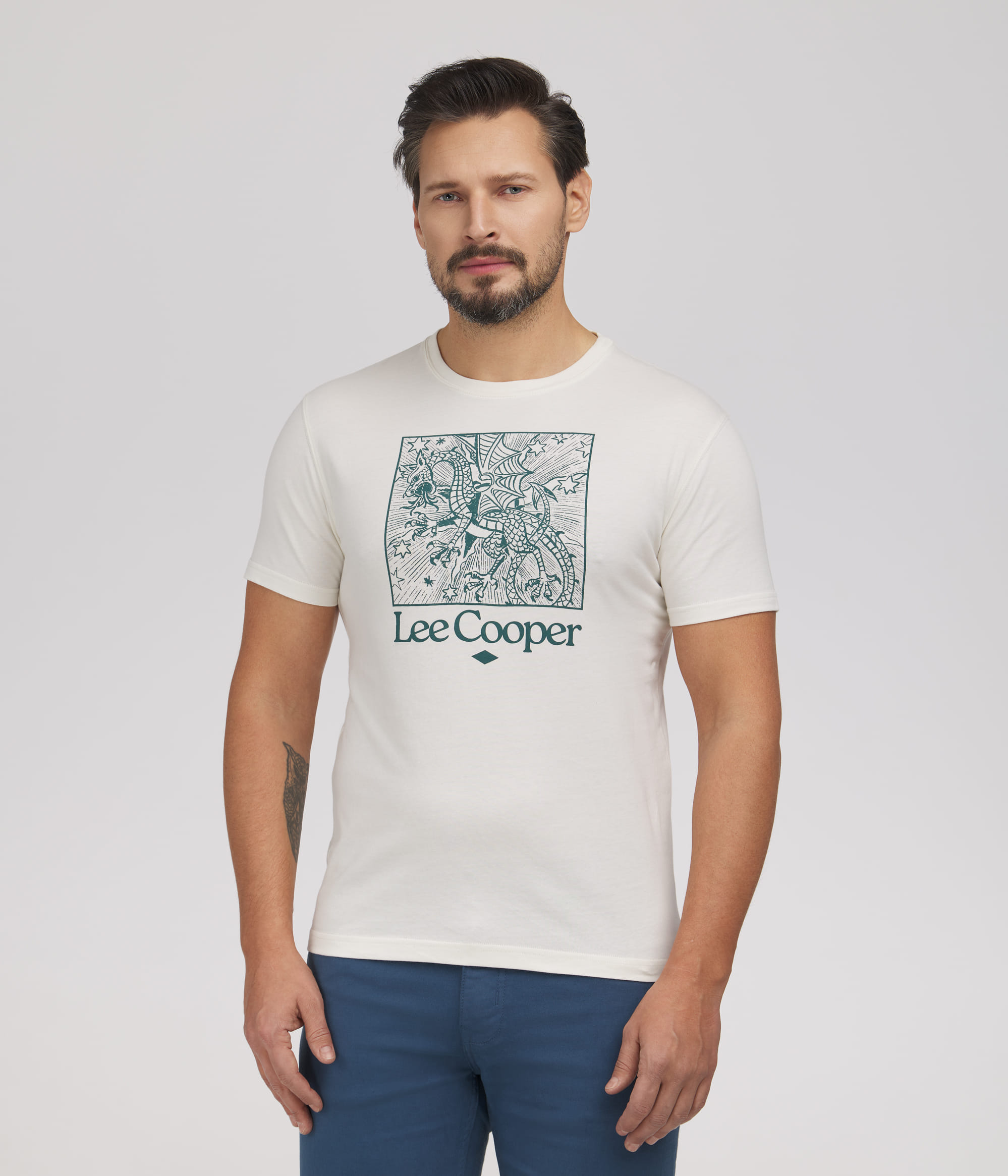 Футболка с принтом Lee Cooper DRAGON 1060 EGRET