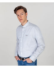 Рубашка Slim с длинным рукавом Lee Cooper TOM 3305 WHITE