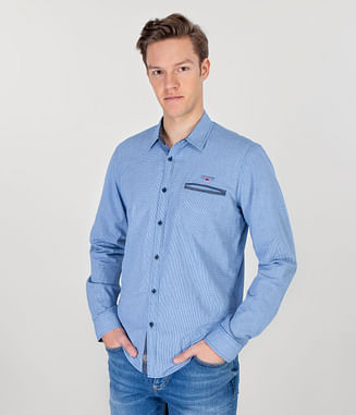 Рубашка Slim с длинным рукавом Lee Cooper CORNEL 5147 BLUE