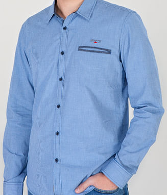 Рубашка Slim с длинным рукавом Lee Cooper CORNEL 5147 BLUE