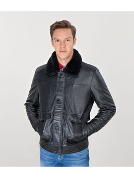 Куртка кожаная Lee Cooper EDWARD LEATHER BLACK Куртка кожаная Lee Cooper EDWARD LEATHER BLACK