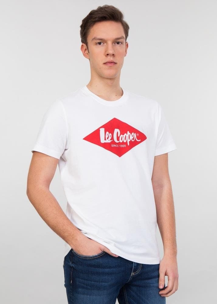 Майка с большим логотипом Lee Cooper LOGO2 1900 WHITE