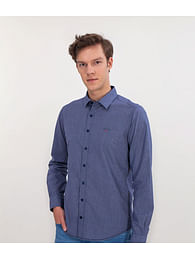 Рубашка Slim с микровышивкой Lee Cooper WEST 2520 BLUE Рубашка Slim с микровышивкой Lee Cooper WEST 2520 BLUE