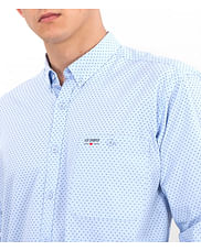 Рубашка Comfort с микропринтом Lee Cooper TENBY PM61 BLUE
