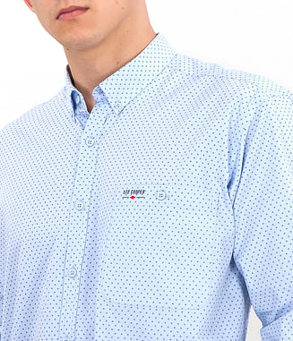 Рубашка Comfort с микропринтом Lee Cooper TENBY PM61 BLUE