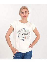 Майка с принтом на груди Lee Cooper FLOWERS 1908 IVORY Майка с принтом на груди Lee Cooper FLOWERS 1908 IVORY