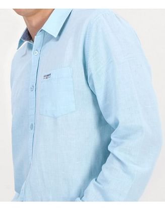 Рубашка Regular со льном Lee Cooper EGON 2030 NAVY/BLUE