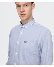 Рубашка Slim в мелкую клетку Lee Cooper JORDAN 2777 BLUE