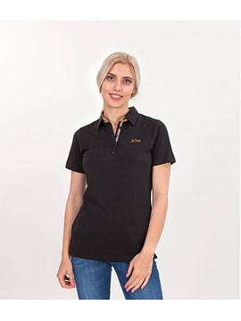 Поло женское из хлопка Lee Cooper ELIDIA 1113 BLACK Поло женское из хлопка Lee Cooper ELIDIA 1113 BLACK
