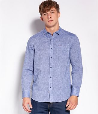 Рубашка Regular с добавлением льна Lee Cooper HILL 0337 BLUE