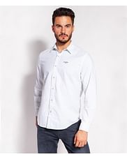 Рубашка Slim с мелким принтом Lee Cooper OLIMP 1009 WHITE