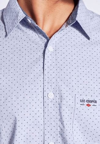 Рубашка Regular с микропринтом Lee Cooper OMAR 1001 BLUE