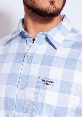 Рубашка Regular в клетку Lee Cooper OSCAR2 1026 BLUE