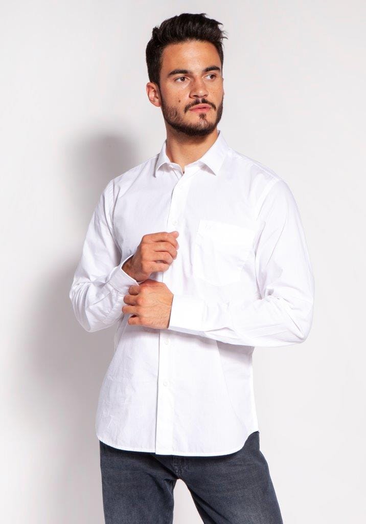 Рубашка Slim с длинным рукавом Lee Cooper WINDSOR 62GL WHITE