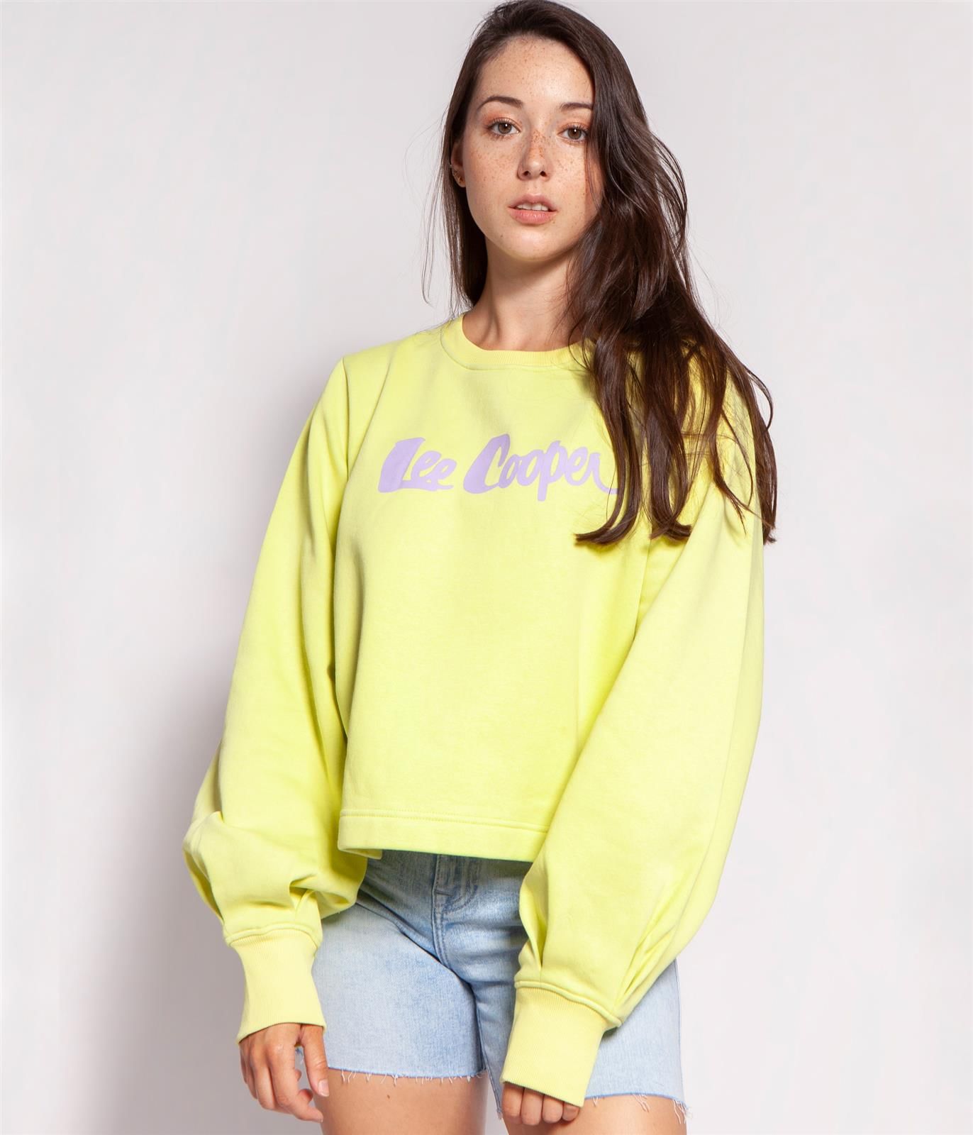 Свитшот с логотипом Lee Cooper EVA 9737 LIME