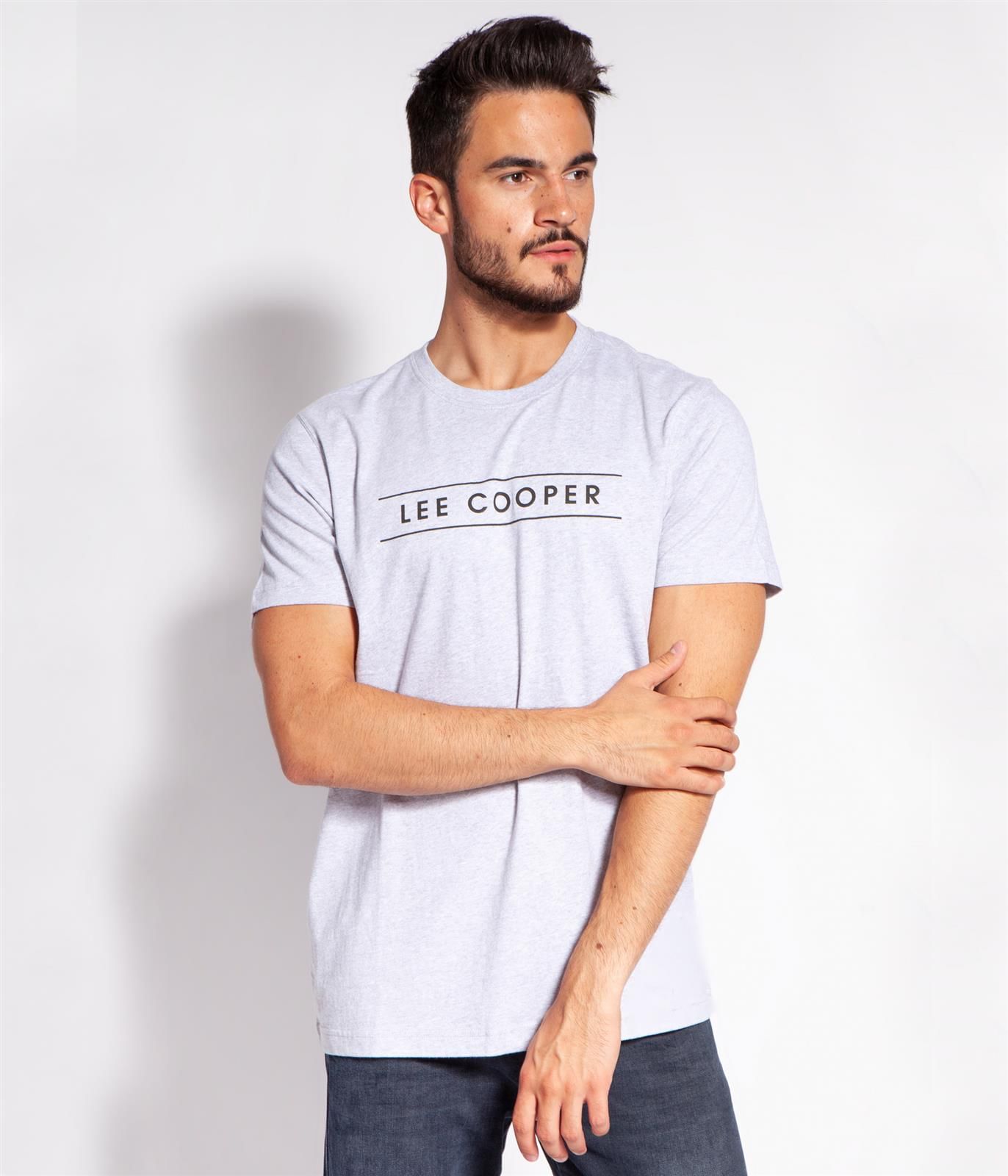 Футболка с логотипом Lee Cooper BRAND 9090 GREY MEL