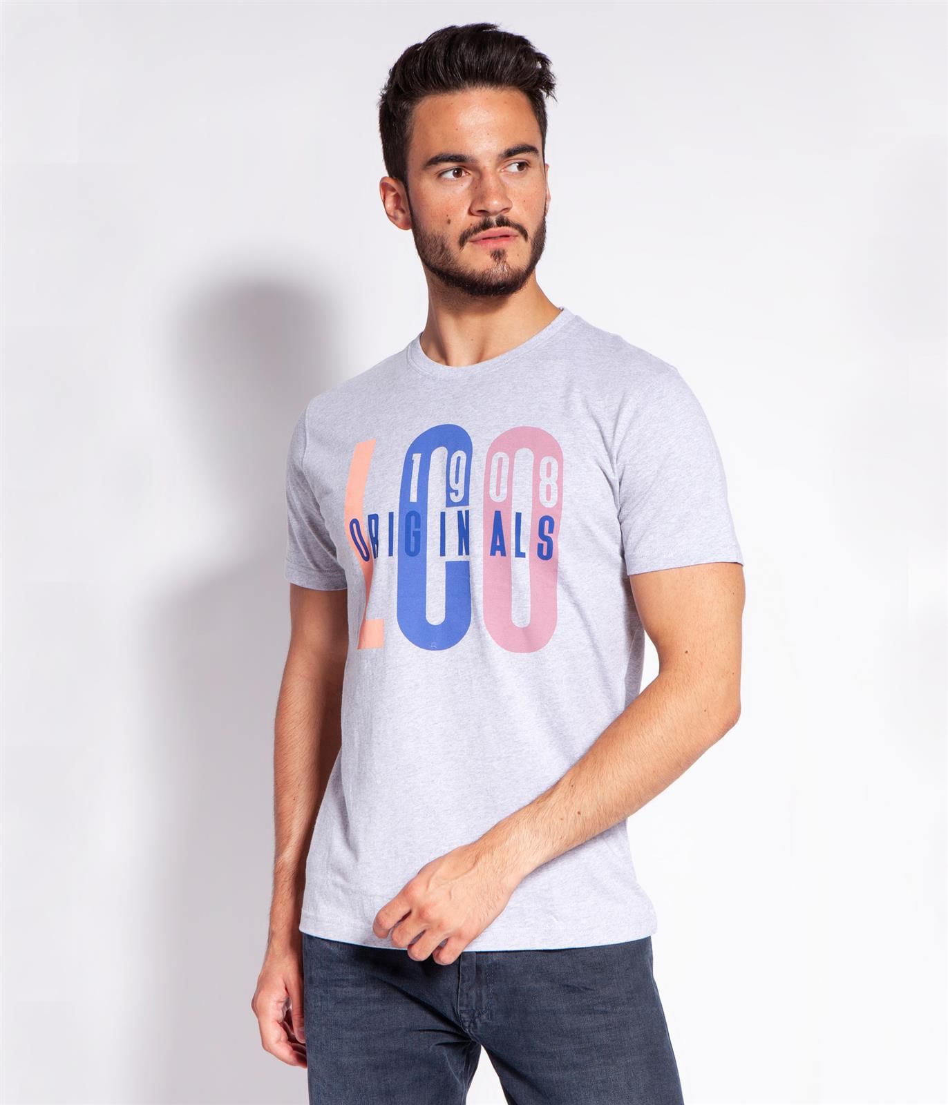 Футболка Slim с принтом Lee Cooper LCO2 2020 GREY MELANG