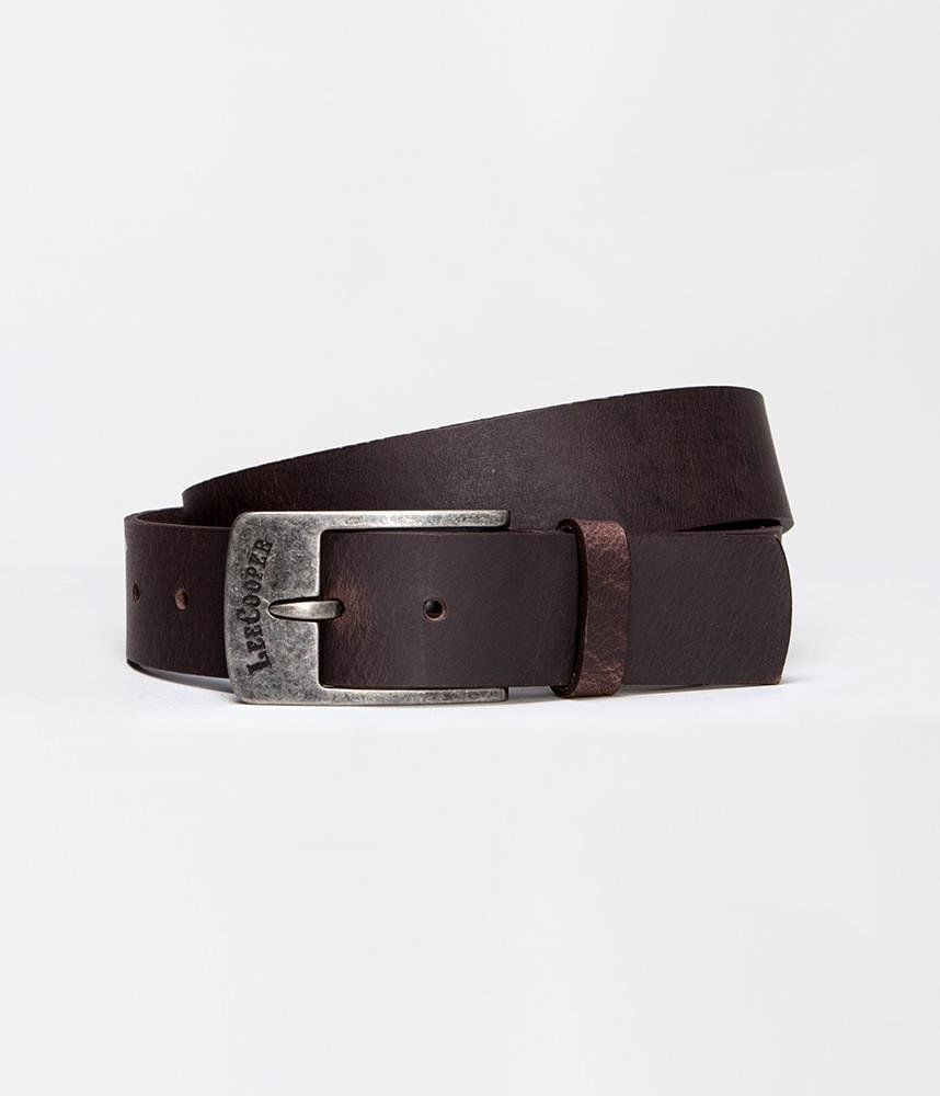 Ремень кожаный Lee Cooper LCJ 94 BROWN