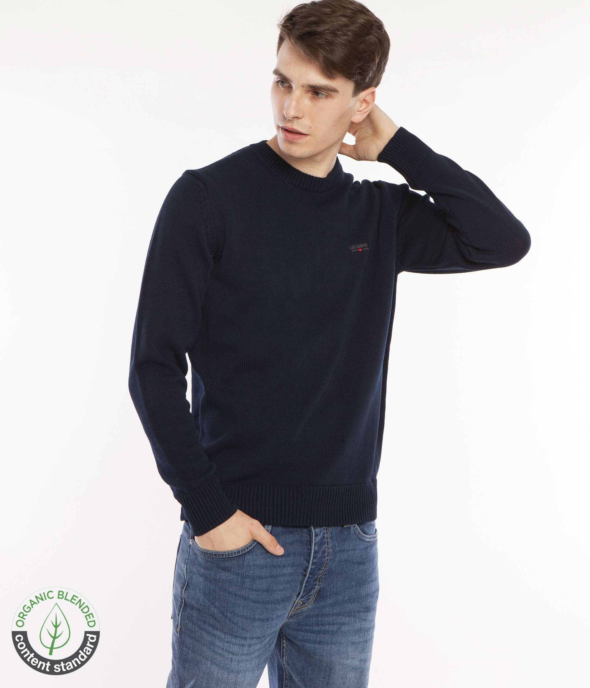 Свитер органический хлопок Lee Cooper BELL ORG NAVY