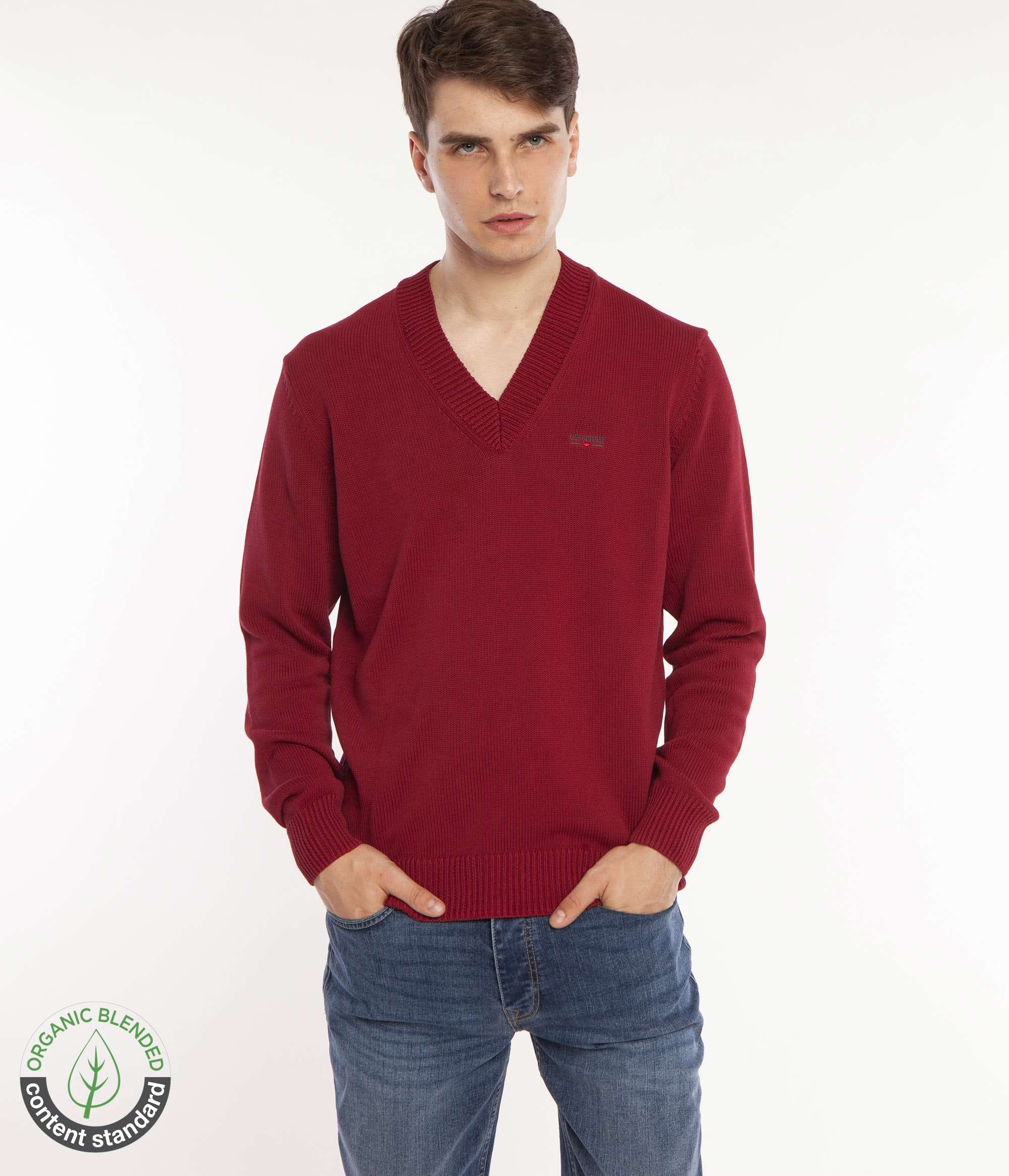 Свитер хлопковый Lee Cooper TWIST ORG BLOODSTONE/NAVY