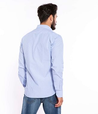 Рубашка Slim в полоску Lee Cooper WINDSOR PZ09 BLUE