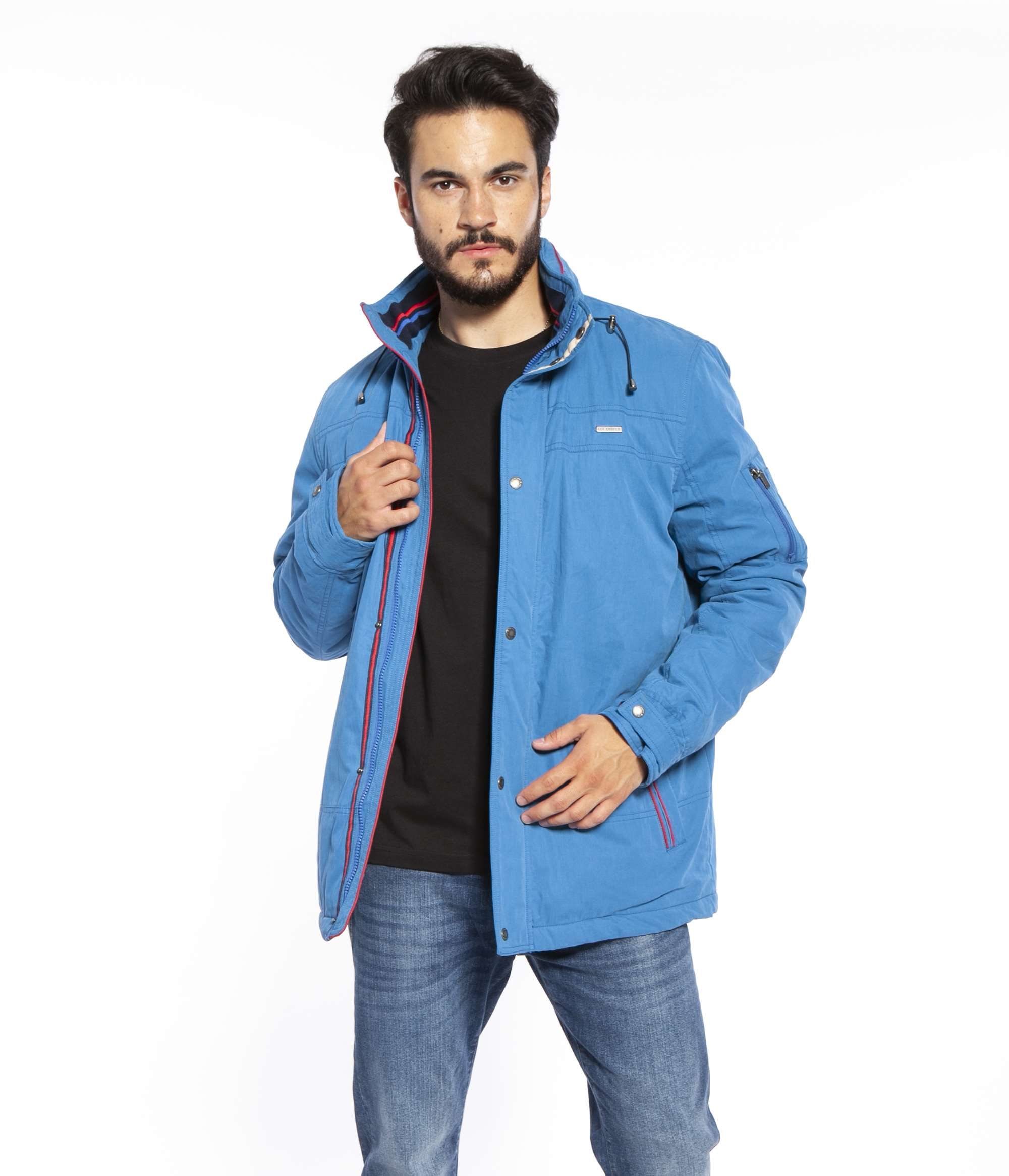 Куртка со скрытым капюшоном Lee Cooper CARLOS 2021 BLUE