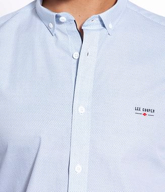Рубашка Slim с микропринтом Lee Cooper MYRON 1225 WHITE