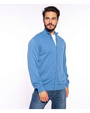 Пуловер мужской на молнии 12ply Lee Cooper TOPAZ 9144 BLUE