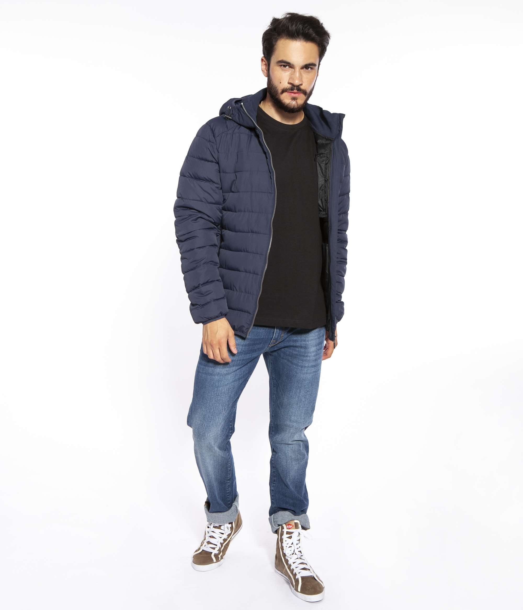 Стёганая куртка с капюшоном Lee Cooper FROST 1830 NAVY