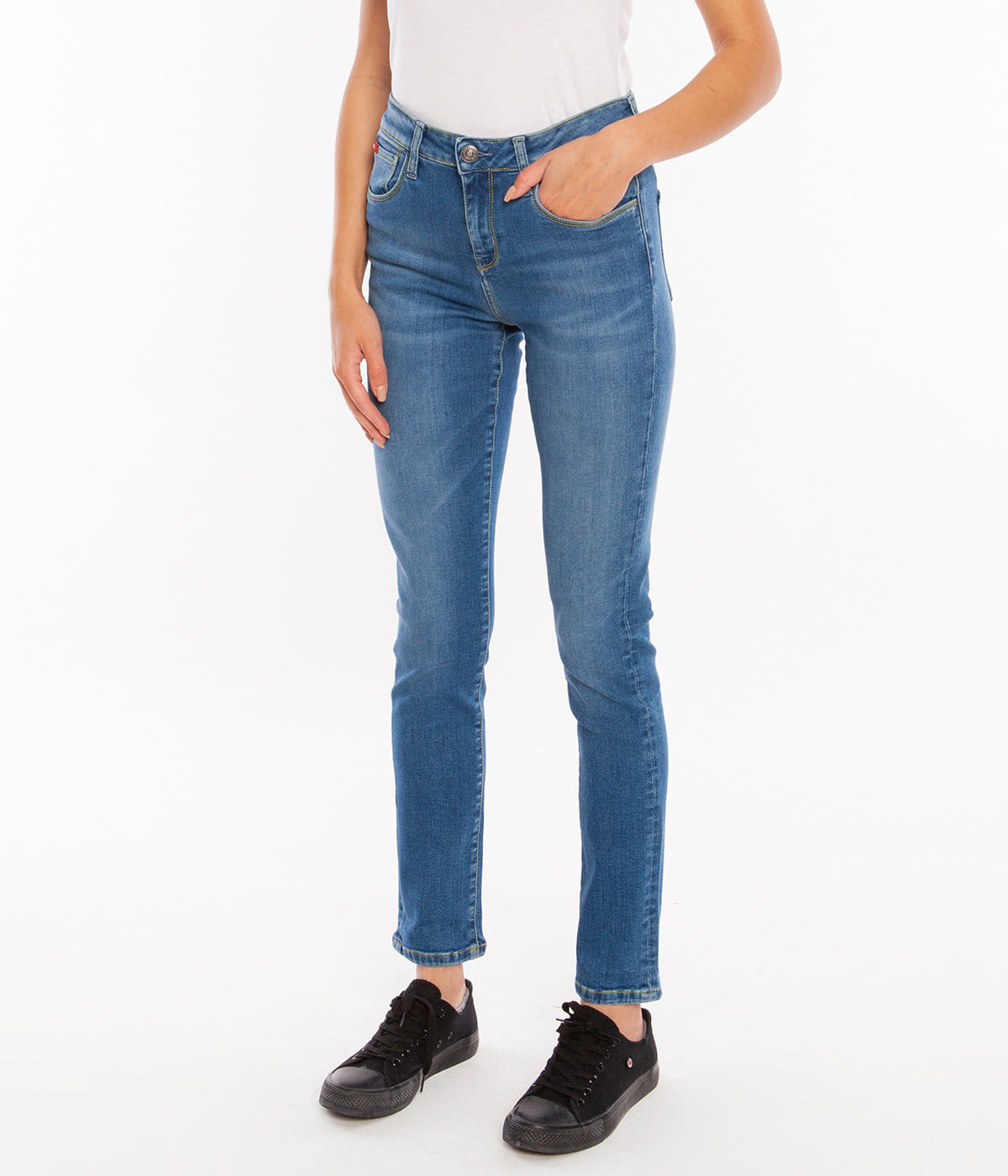 Джинсы Slim Lee Cooper LC135 8118 FLEX WORN BLUE