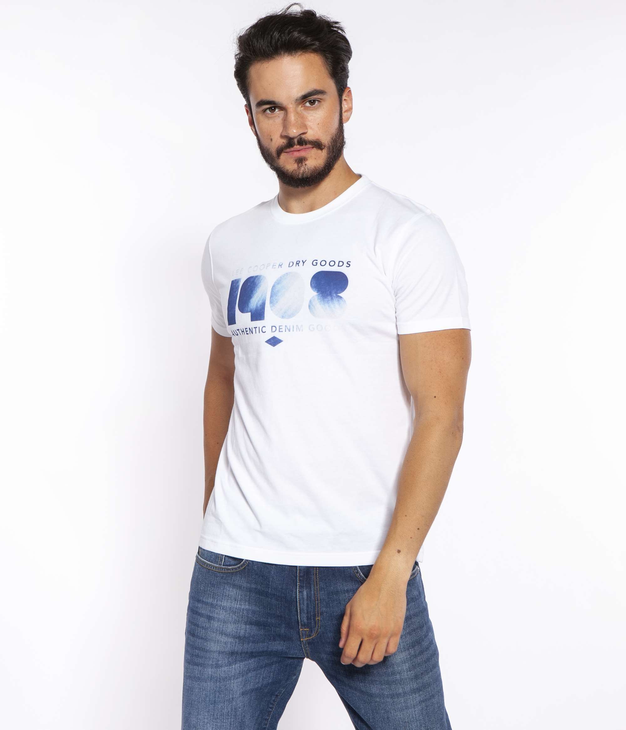 Футболка Slim с принтом Lee Cooper GOODS 2040 WHITE