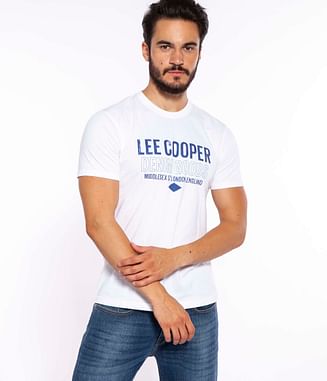 Футболка Slim с логотипом Lee Cooper MIDDLE 2040 WHITE
