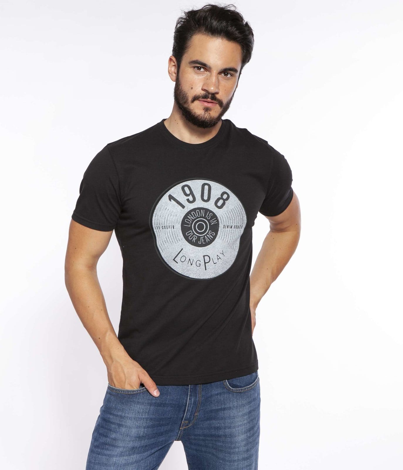 Майка Slim с принтом Lee Cooper LONGPLAY 2020 BLACK