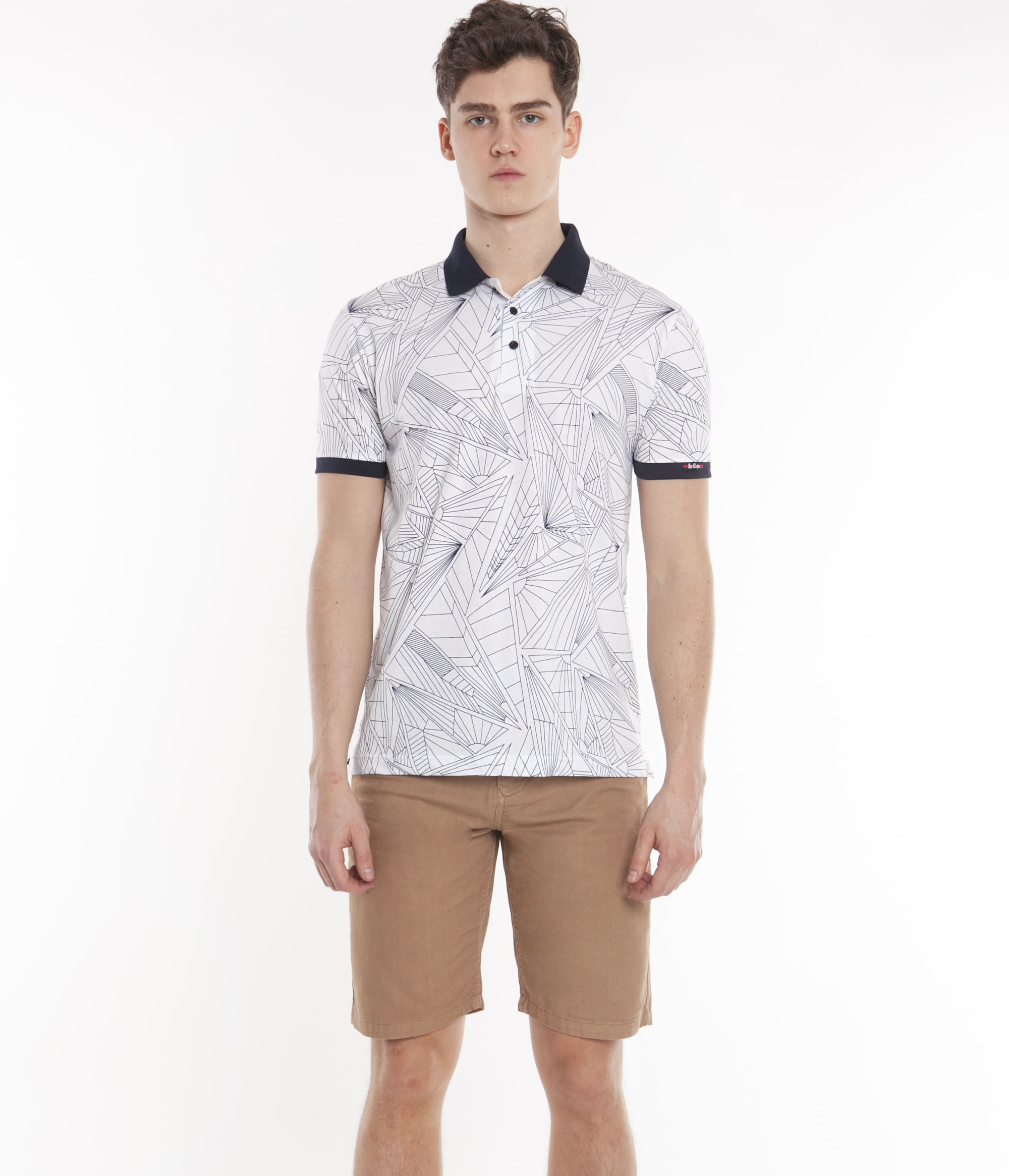 Поло с принтом Lee Cooper FAUST 2799 WHITE