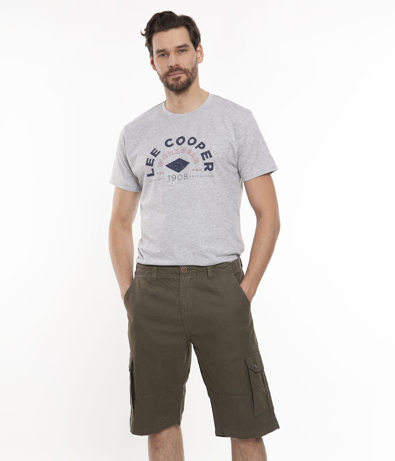 Хлопковые шорты-бермуды Lee Cooper CARGO 1911