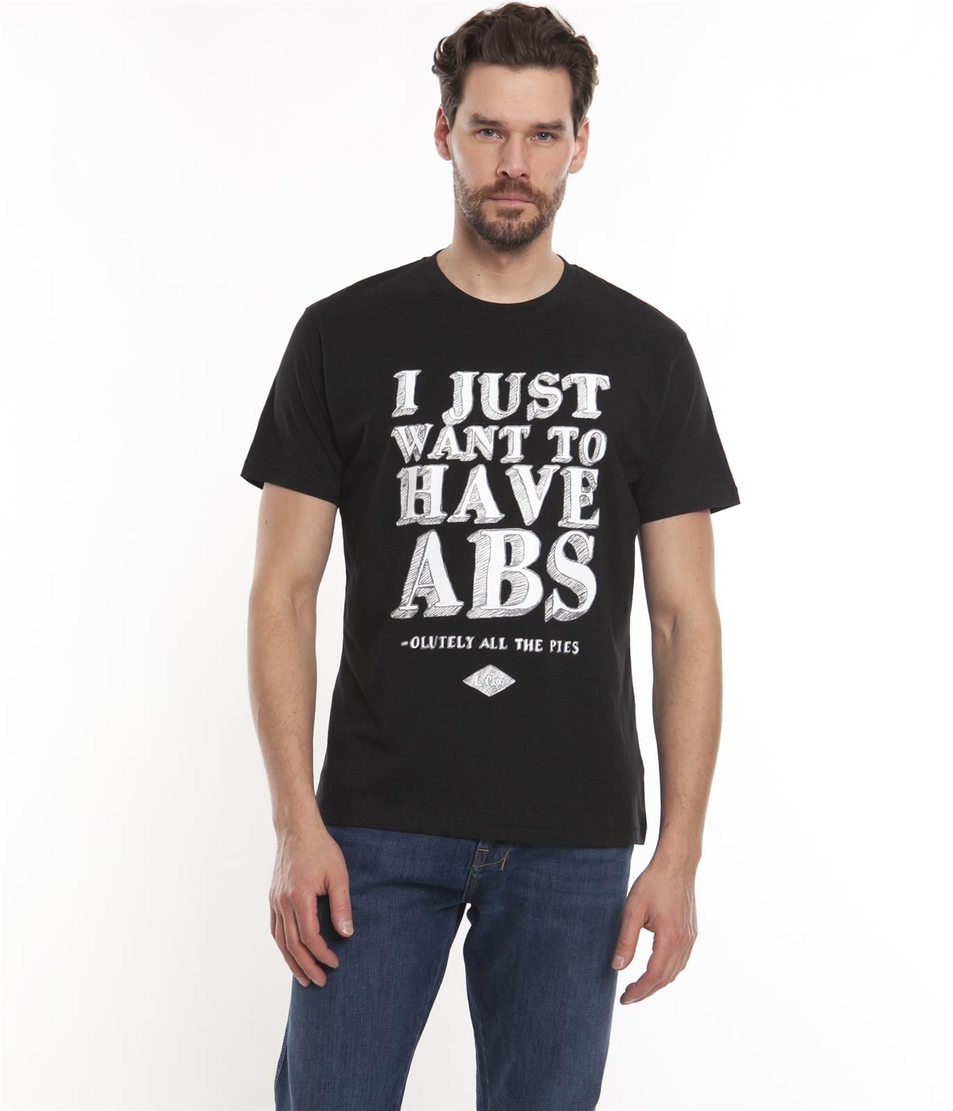 Футболка с принтом Lee Cooper ABS 2055 BLACK