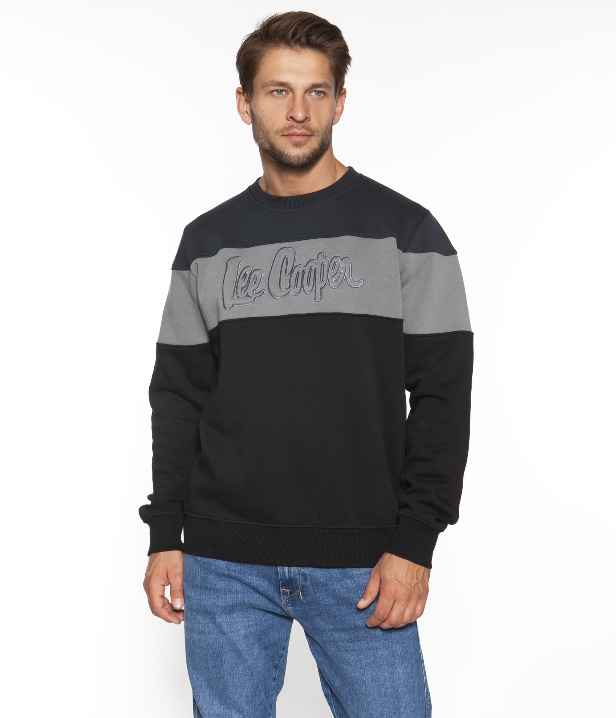 Толстовка с рельефным логотипом Lee Cooper ELIO 8941 BLACK