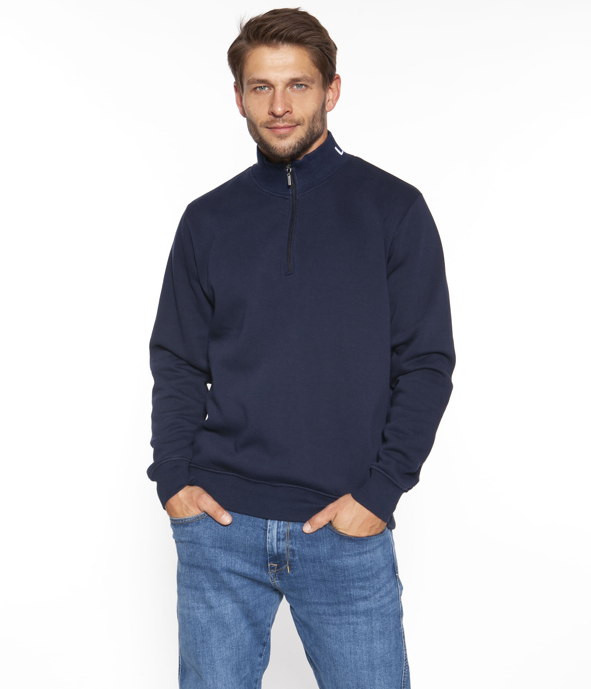 Толстовка с застёжкой на шее Lee Cooper EMILIO 9295 DR BLUE