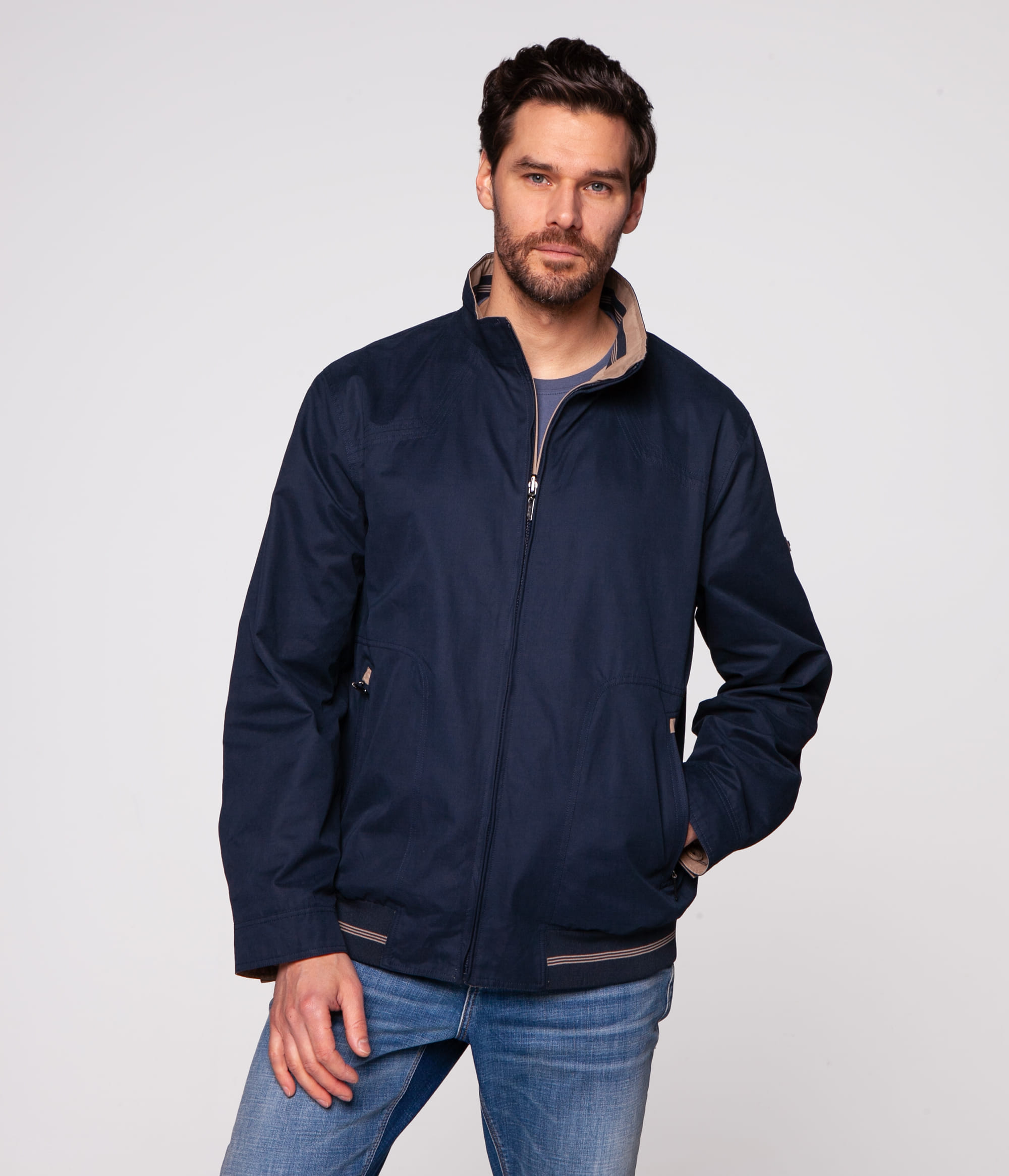 Двухсторонняя куртка Lee Cooper DOMINIC 2023 NAVY BEIGE