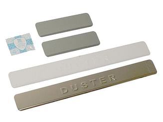 Накладки внутренних порогов RENAULT Duster, штамп 'DUSTER' (нерж. сталь) (к-т 4 шт.)