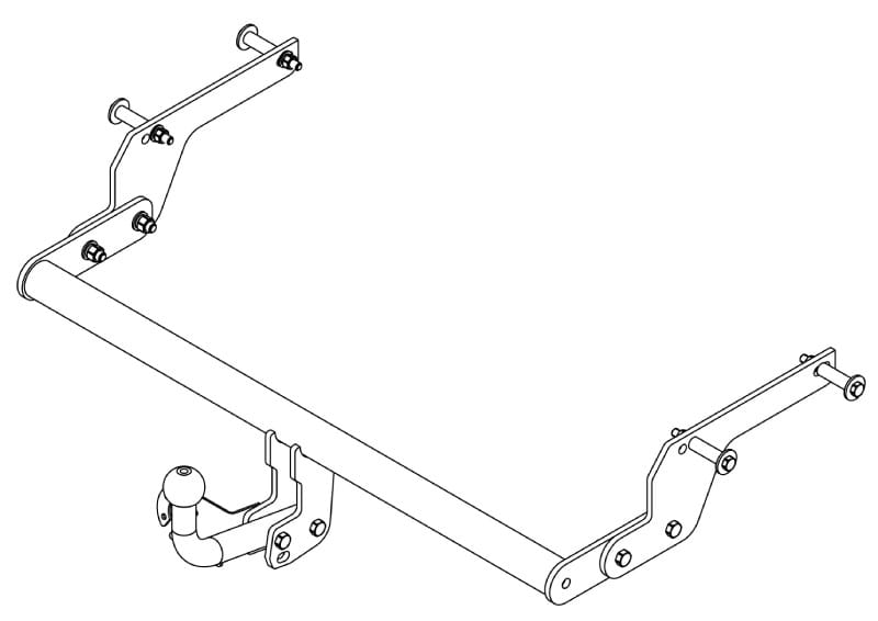 Фаркоп (ТСУ) Leader Plus R114-A . Renault Logan 2, SANDERO 2 ,SANDERO STEPWAY 2014-