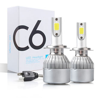 Лампа светодиодная C6 цоколь H7 для автомобиля 2шт