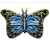 Бабочка-монарх 38см X 97см шар фольга