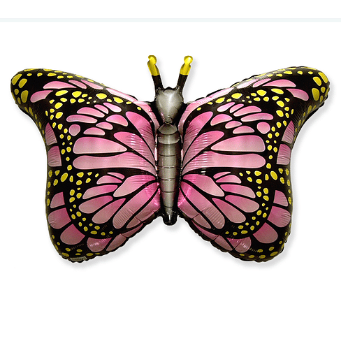 Бабочка-монарх 38см X 97см шар фольга